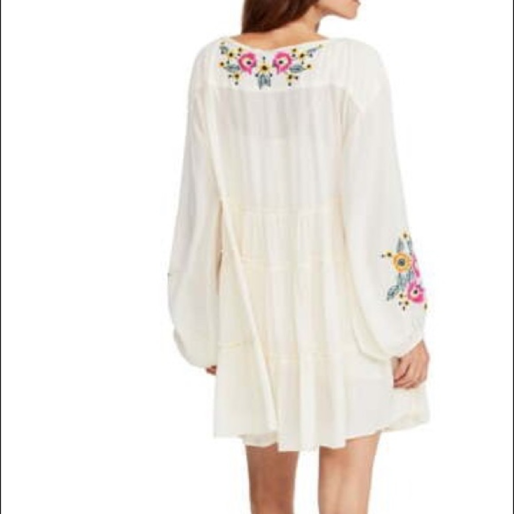 FREE PEOPLE SPELL ON YOU EMBROIDERED MINI DRESS M - Picture 2 of 2